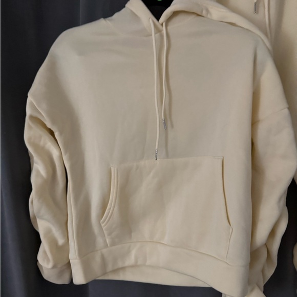 Women Cream Hoodie and Joggers Set - Picture 4 of 6